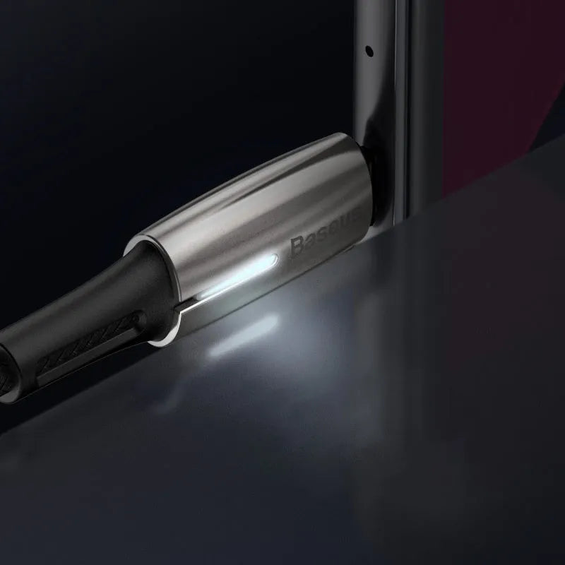 Purple Dual Type-C data cable with PD60W fast charging, 1 metre length