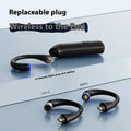 BT20 Pro Bluetooth headset upgrade module, plug-in ear hook design, four connector variants, plastic housing