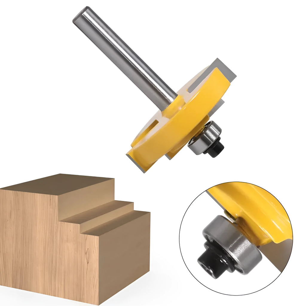 Carbide door and window step knife cutter with 8mm shank and measurements displayed