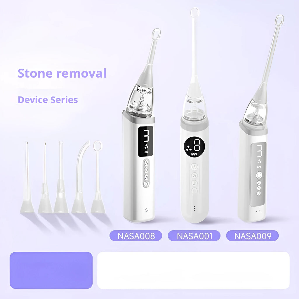 Cross-border tonsillar extractor oral cleaning tool in milky white for dental stone removal
