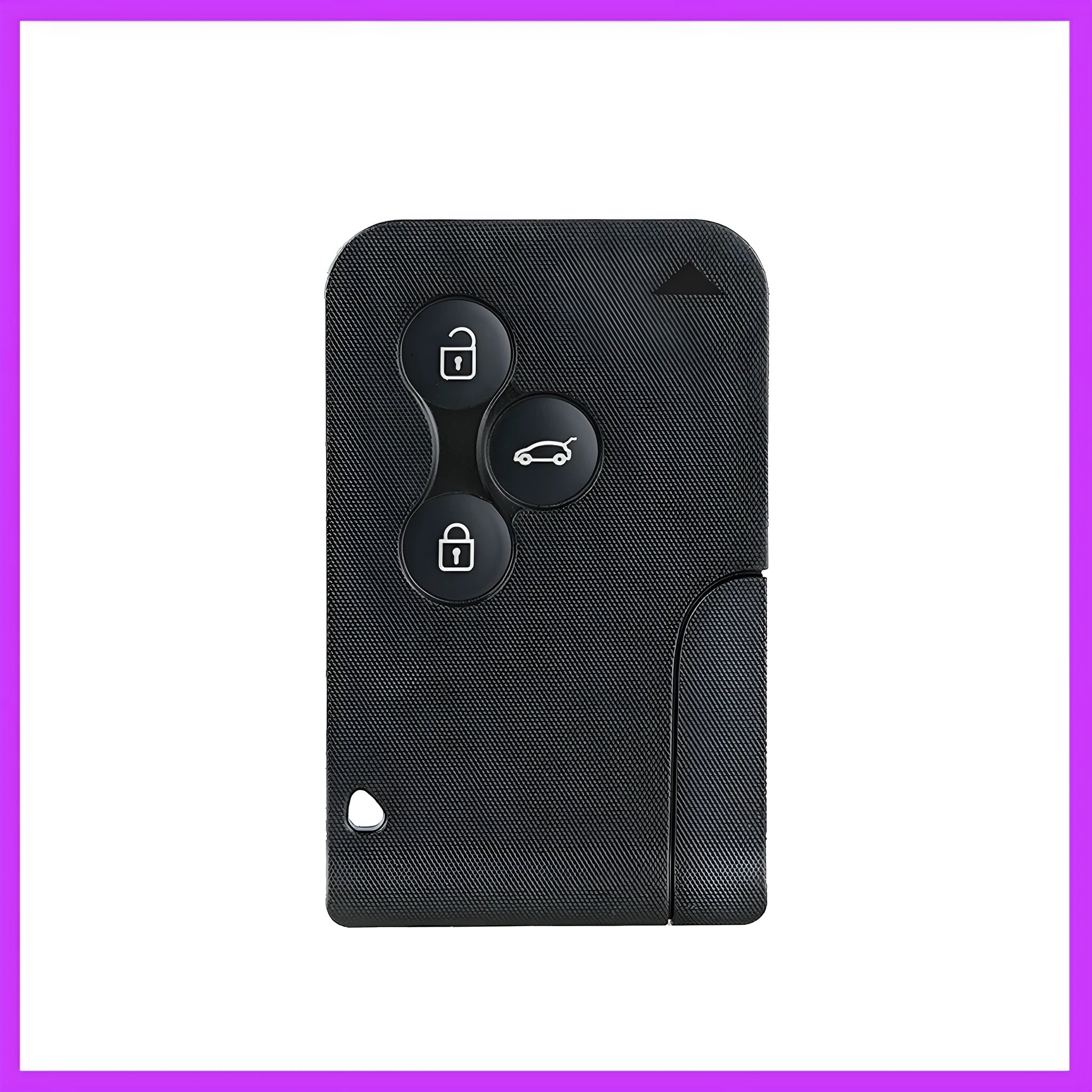 Black button smart remote key fob for Renault Megana with three buttons and screen printing card buckle option