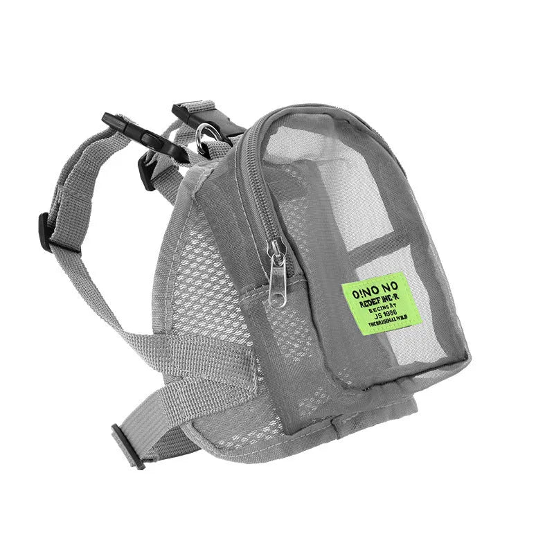 A solid-colour breathable backpack for carrying a small dog, shown in dark grey.