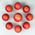 Set of eight solar system planet stress balls plus moon and sun in soft PU foam on white background