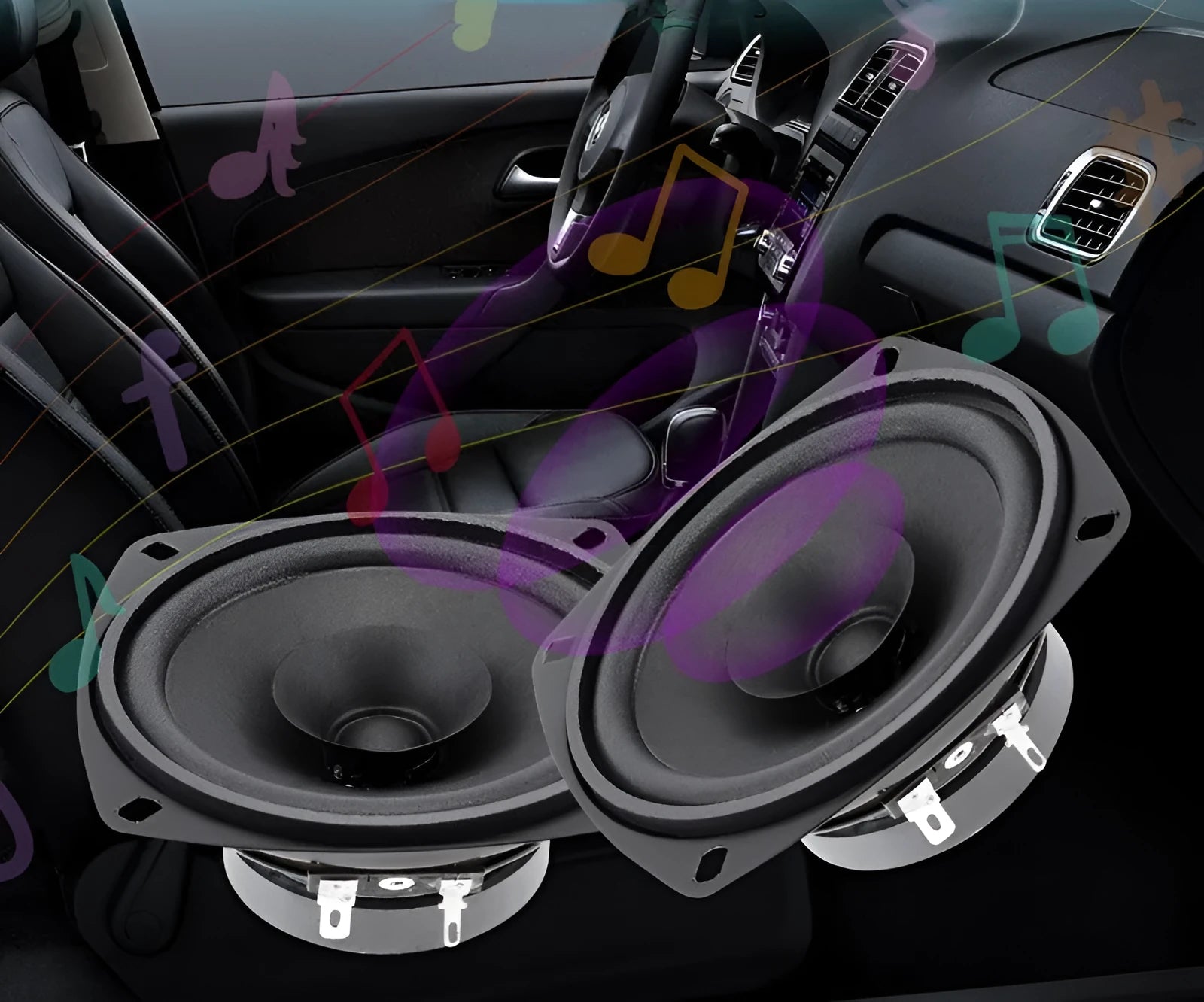 4-inch car audio speaker with magnet construction for vehicle sound system upgrades