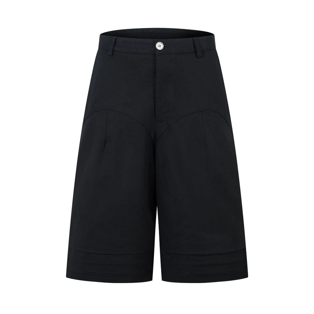 Retro wide leg straight denim middle pants in black or green with zipper fly
