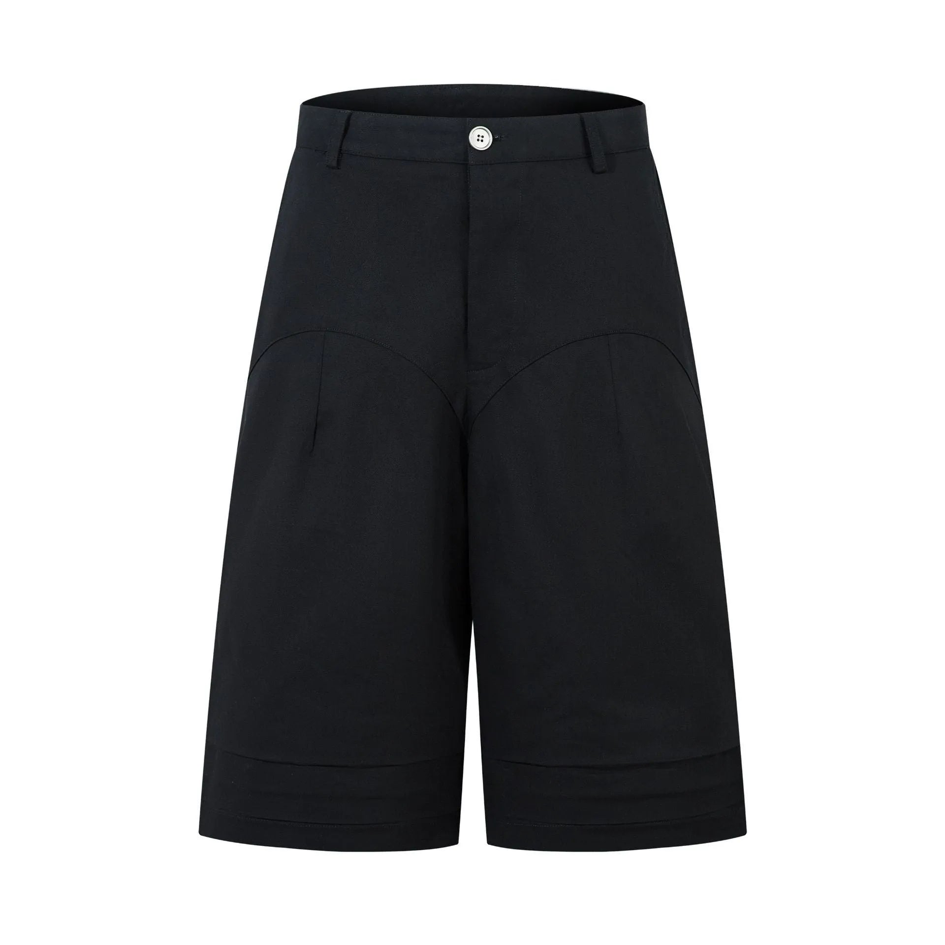 Retro wide leg straight denim middle pants in black or green with zipper fly