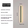150cm outdoor straight wall lamp with IP65 waterproof LED strip lighting in wrought iron shell