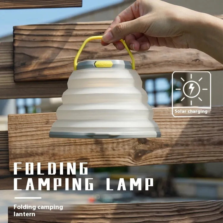 White camping lamp with large capacity battery for tent and outdoor lighting