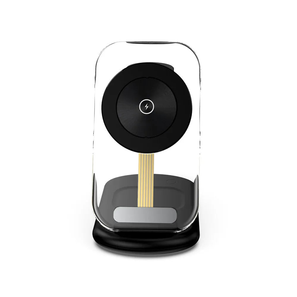 Transparent foldable magnetic wireless charger with QC3.0 fast charging support