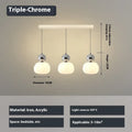 Nordic style alloy pumpkin chandelier ceiling light for bedroom in cream colour