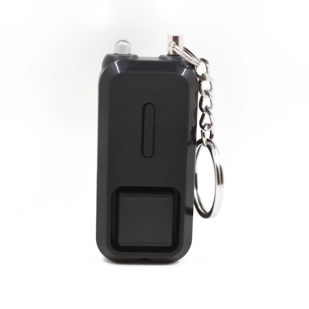 ZQ-202 personal safety alarm in pink colour showing compact keychain design for women's protection