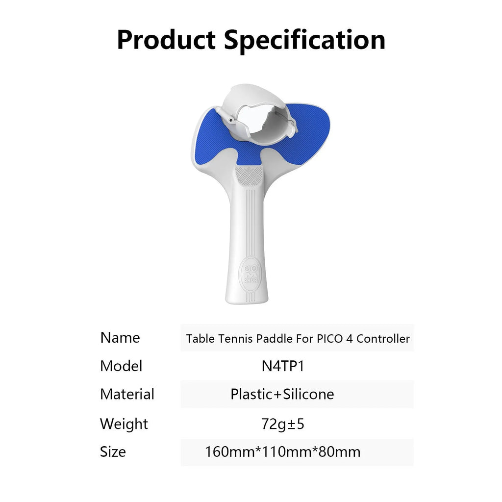 Pico 4 VR controller table tennis racket handle grip in red plastic silicone measuring 160x110x80mm