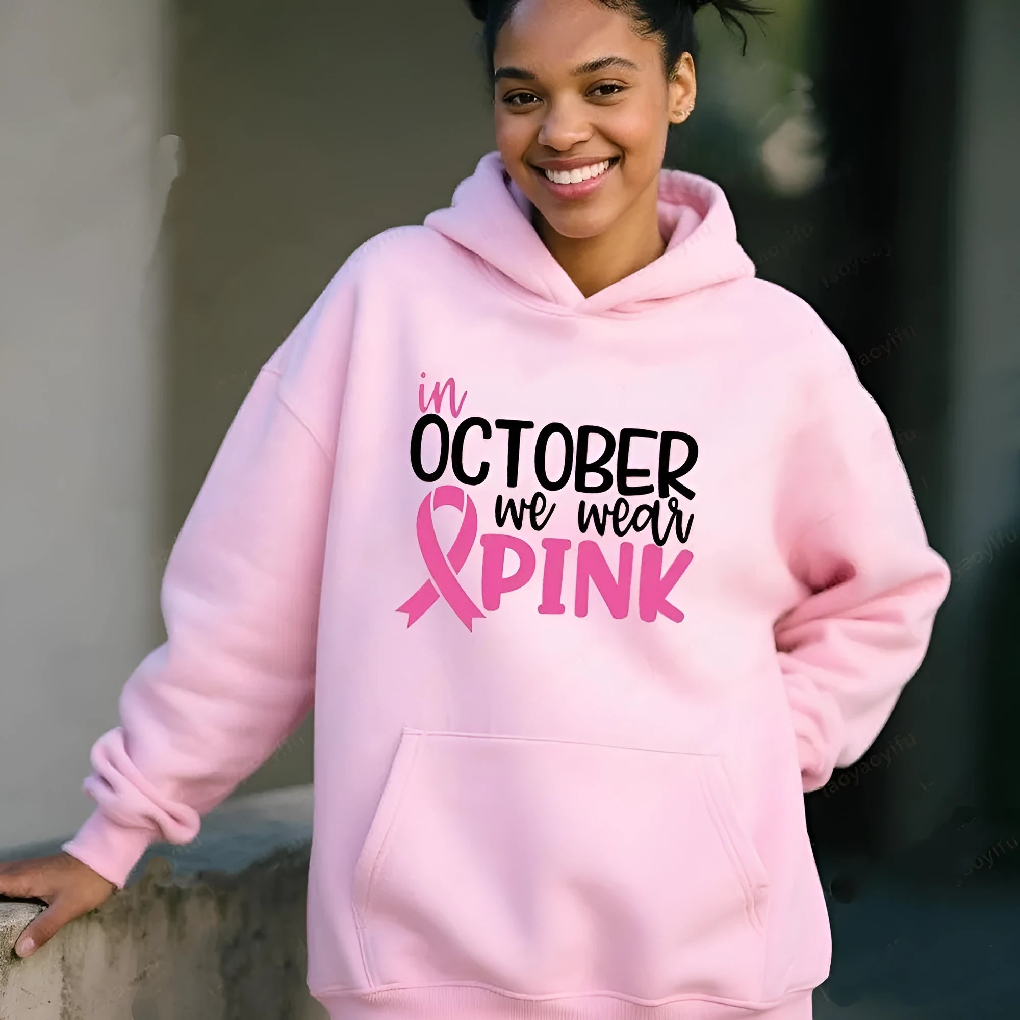 Graphic print pullover sweatshirt with retro design and side seam pockets.
