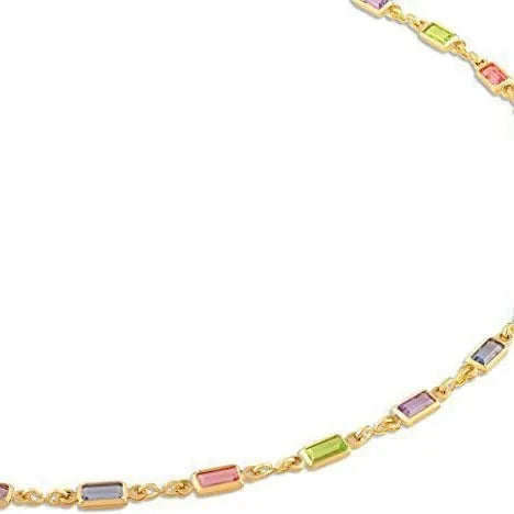 Geometric glass crystal pendant necklace on adjustable alloy chain with random colour electroplated finish
