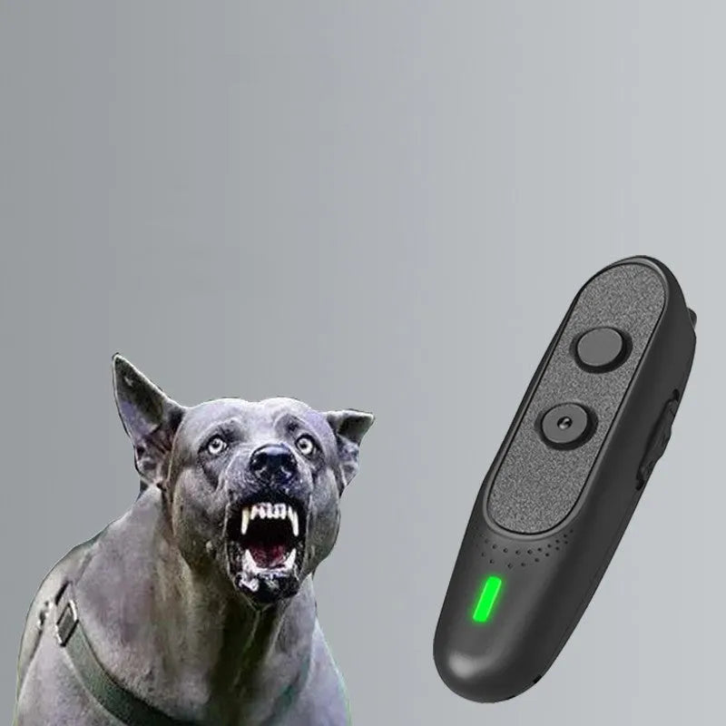 High power portable dog repellent in army green with textured grip for outdoor use