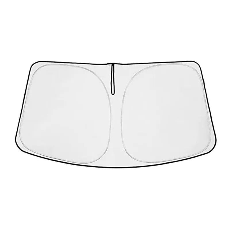 Silver tape car windshield sunshade cover designed for a NOAH XOVY 90 series vehicle.