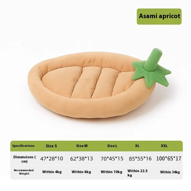 A washable cloth dog mat shown in purple, sized for a large dog.