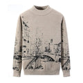 Women's mink velvet round neck long sleeve thick pullover in slim fit, colours include grey black and wood apricot