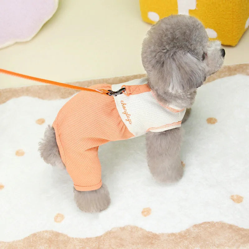 Fashion personalized puppy pajamas clothes in gray for dogs made of soft polyester fabric