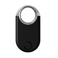 Black and white GPS pet and child tracker with compact 55mm design showing USB 2.0 interface