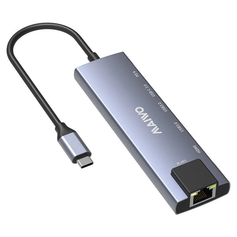 Steam Deck six-in-one docking station with aluminium shell and Type-C cable