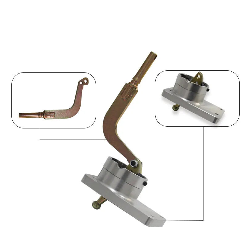 Silver aluminium alloy shift short lever replacement kit for Horton vehicles