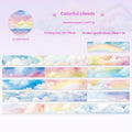 Roll of Japanese paper decorative tape with sky theme colours measuring 30mm wide