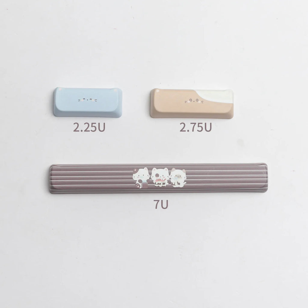 Sea Salt Cat character design PBT keycaps for mechanical keyboards with sublimation printing