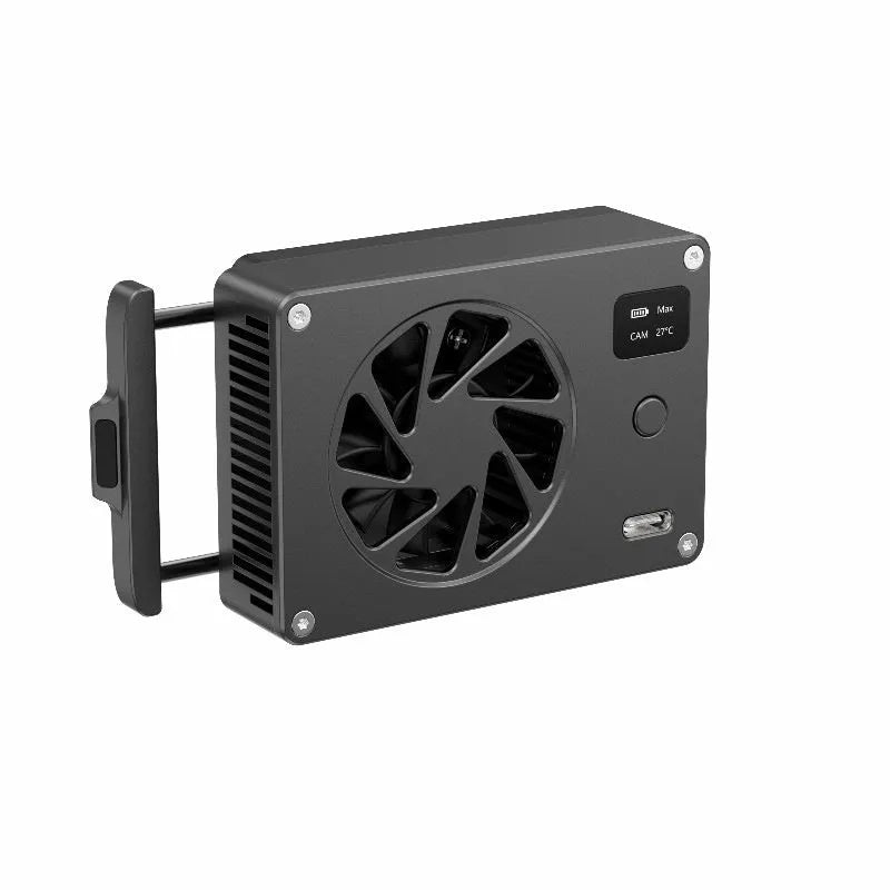 Black aluminium alloy PC CPU cooling radiator with integrated fan