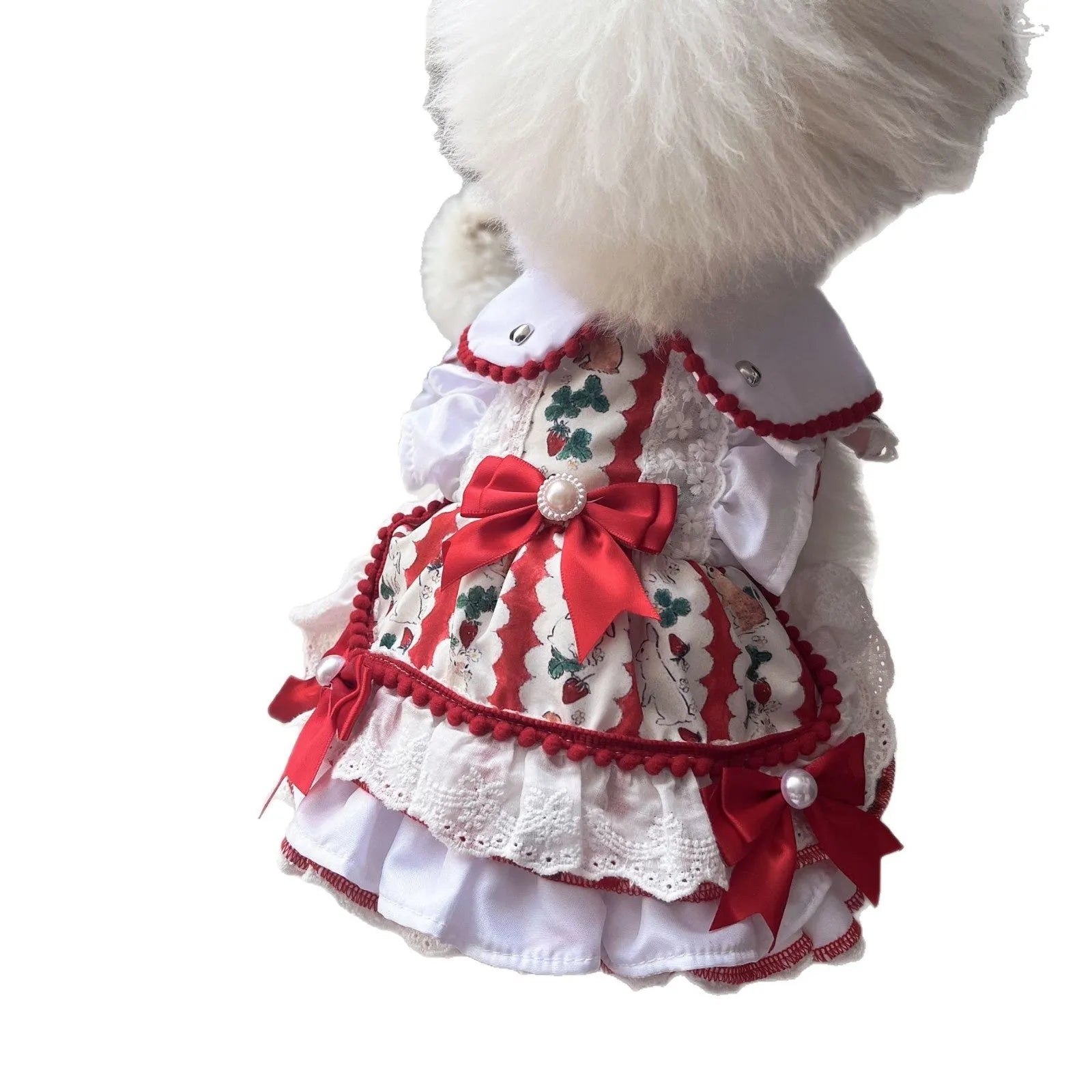 Princess style rabbit skirt dog costume made from polyester in rabbit skirt design