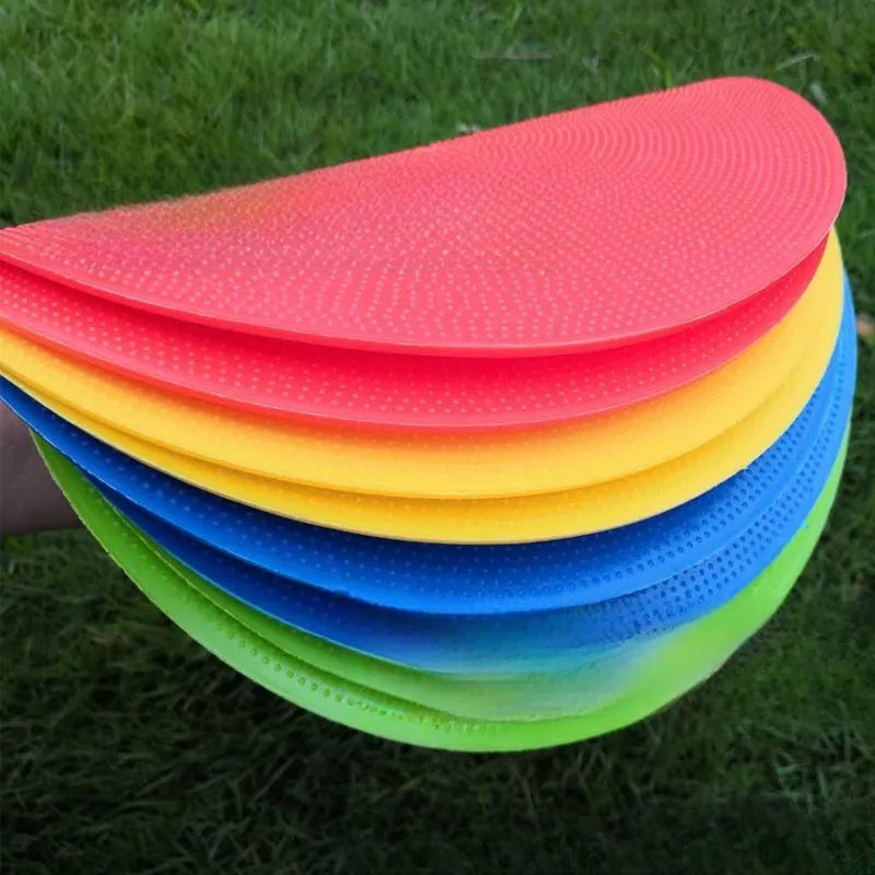 Multi-colour TPE football training disc marker 23cm diameter flat design