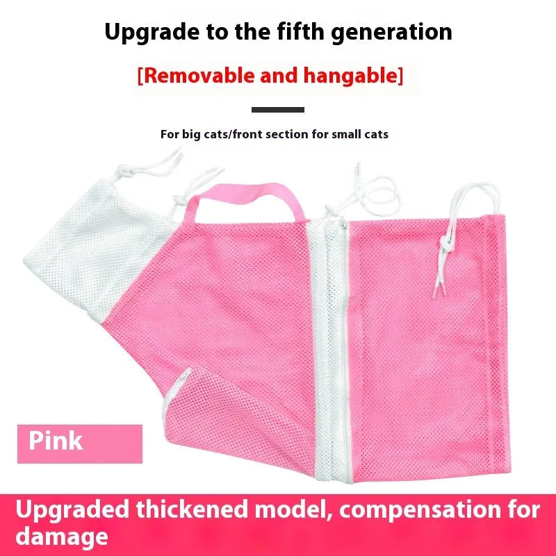 Upgraded 5th generation cat grooming bag with detachable design and scratch-resistant thickened material