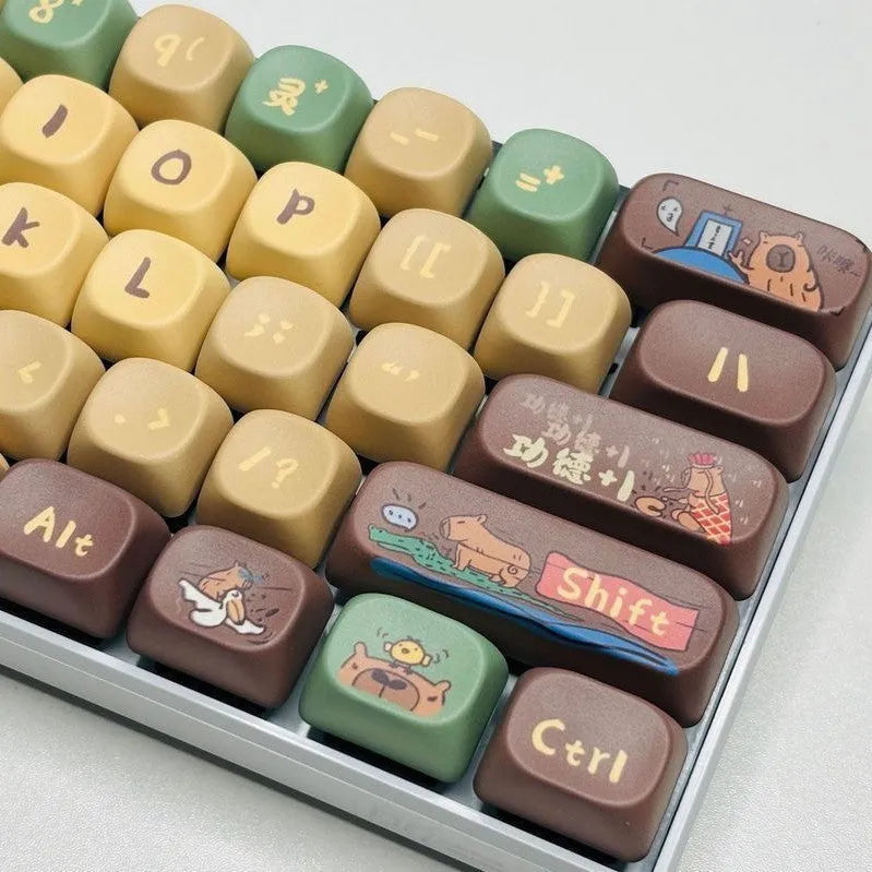 Capabala PBT mechanical keyboard 130-key keycap set with Girl MOA height profile