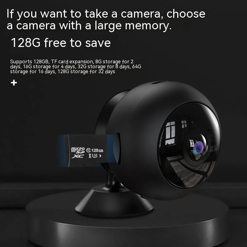 White or black 1080p wireless WIFI surveillance camera with a 3.6mm lens on a compact ABS plastic housing.
