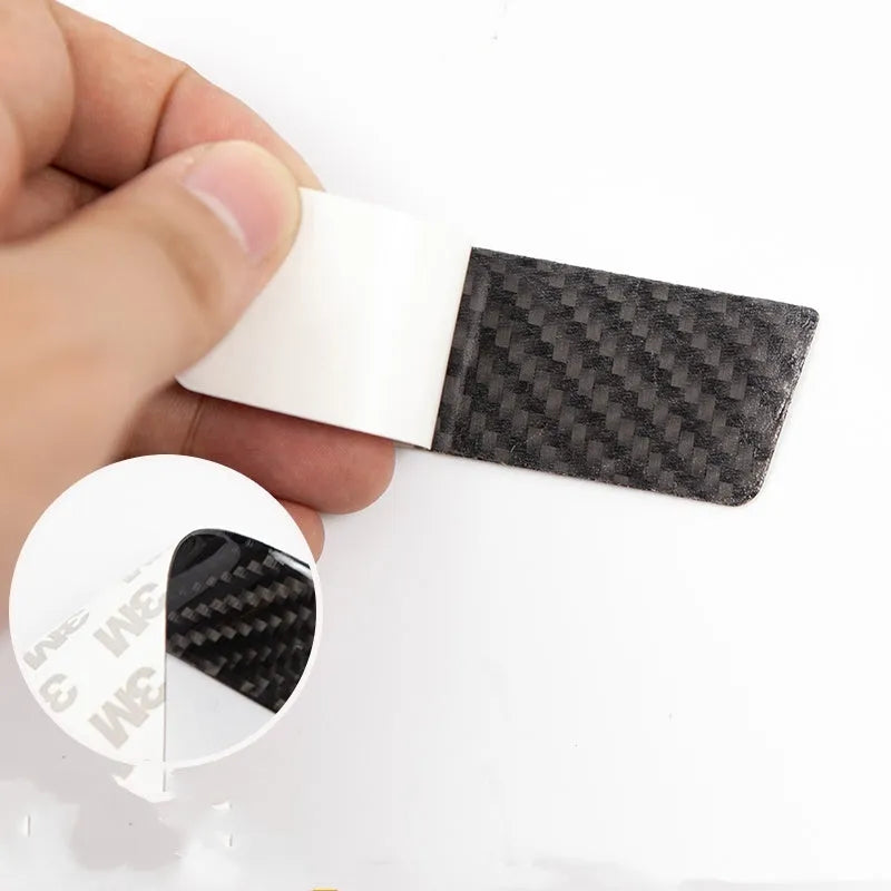 Tesla Model S carbon fibre door handle anti-scratch adhesive protection patches four piece set