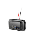 Black QC3.0 fast car charger with TYPE-C port for 36W charging from a 12V car socket