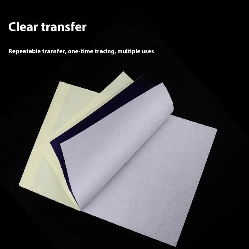 A4 tattoo transfer paper pack with transfer paste gel for hand-drawn or machine-converted stencils