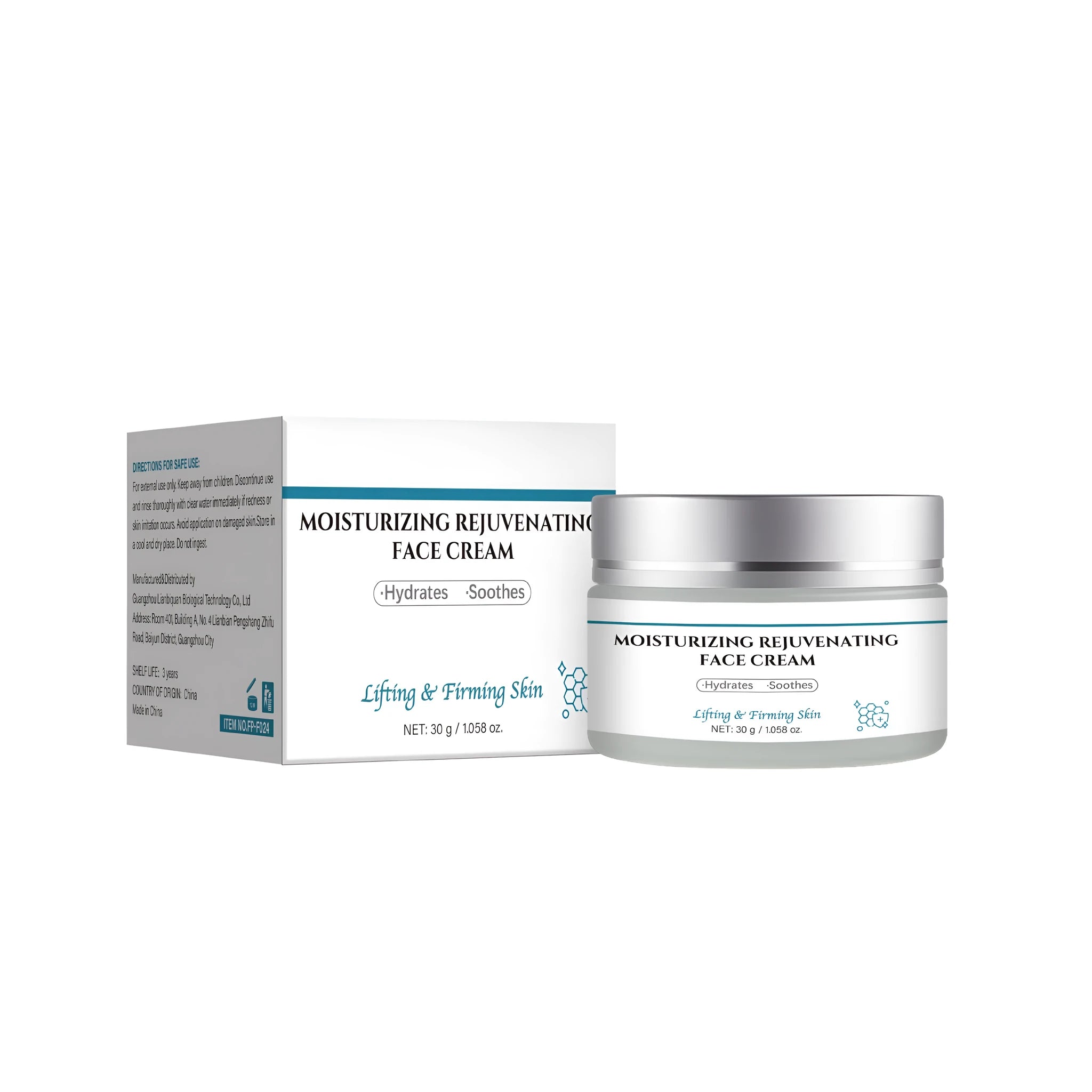 Anti-aging cream 30g jar with F024 formula for facial moisturising