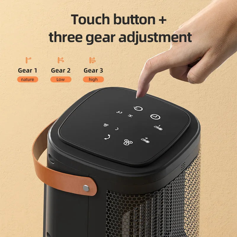Portable electric radiator heater with touch screen display and remote control in 618 electronic model colour