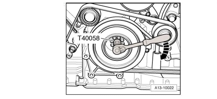 Aodi T40058 crankshaft rotating sleeve automotive timing tool with directional arrow markings