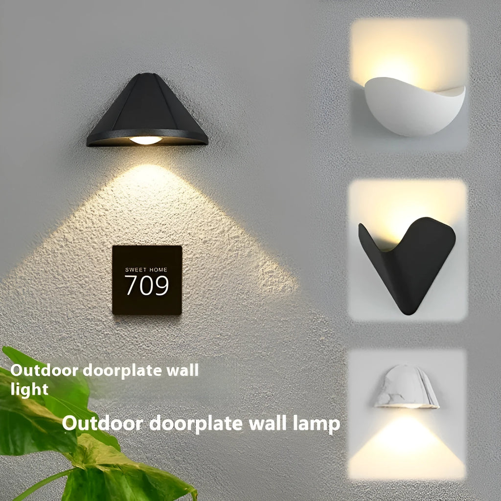 Waterproof IP65 aluminium alloy bird's nest LED lamp in black or white for courtyard and bedroom lighting