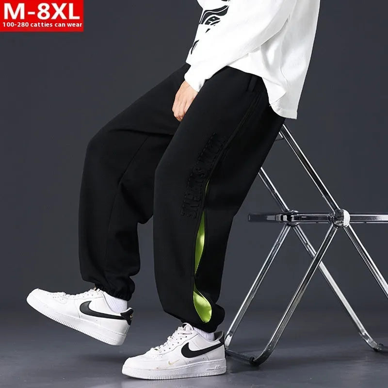 Men's cotton casual pants with ankle banded cuffs in loose fit design available in multiple colours