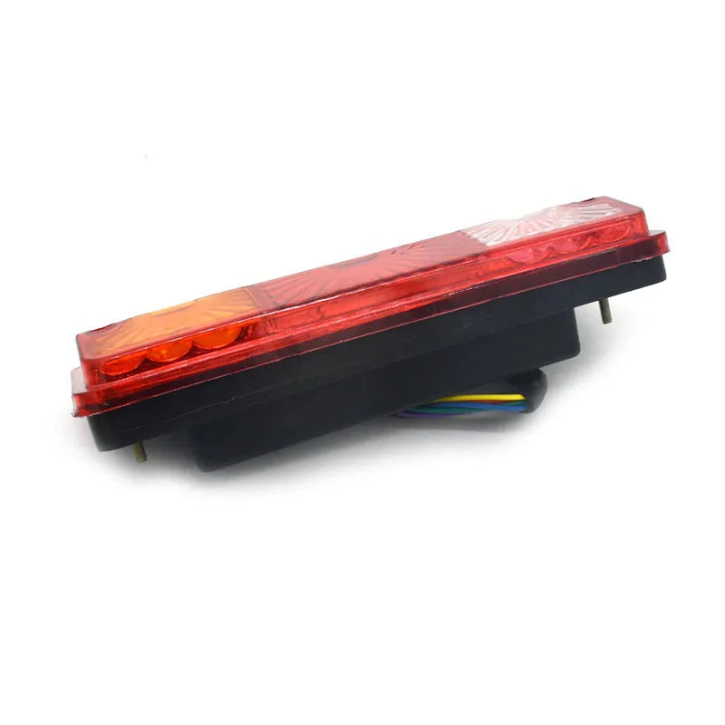 Black electric tricycle taillight with 200mm by 70mm dimensions for 12V and 48-60V systems