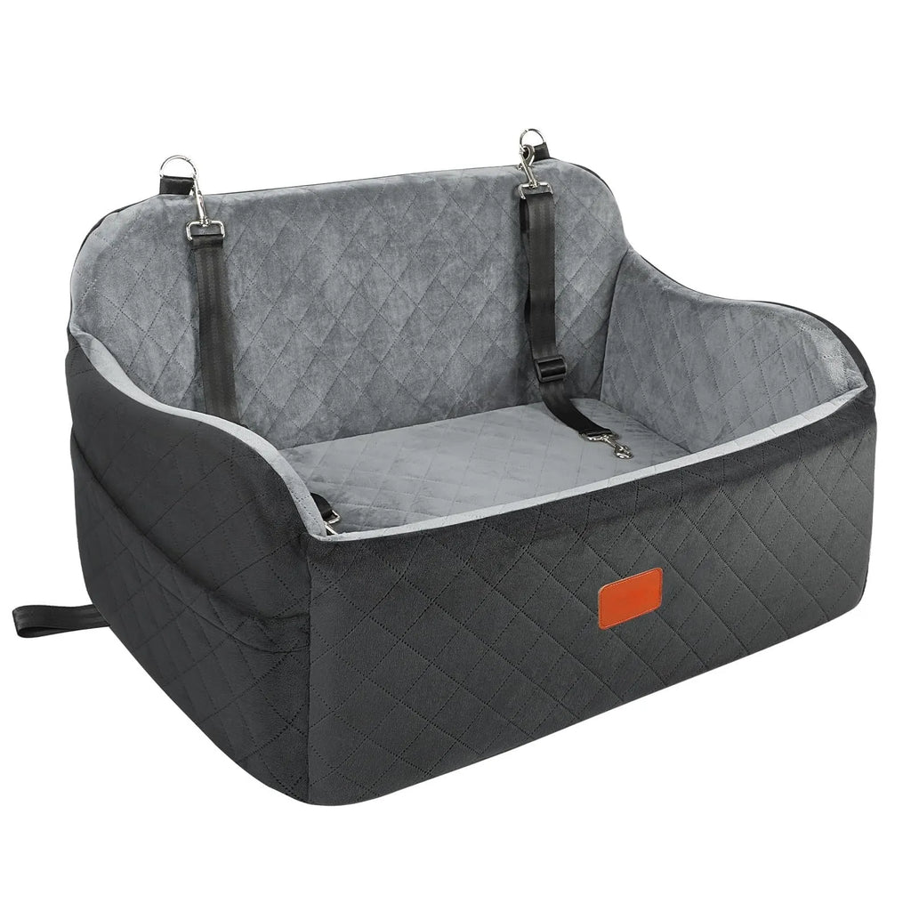 Washable car rear cloth dog kennel 76x48x38cm for medium and large dogs in grey, green, black, black grey, or dark brown