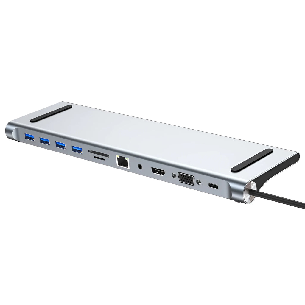 11-in-1 Type-C docking station for Macbook and laptop with private mould design and Gigabit transmission