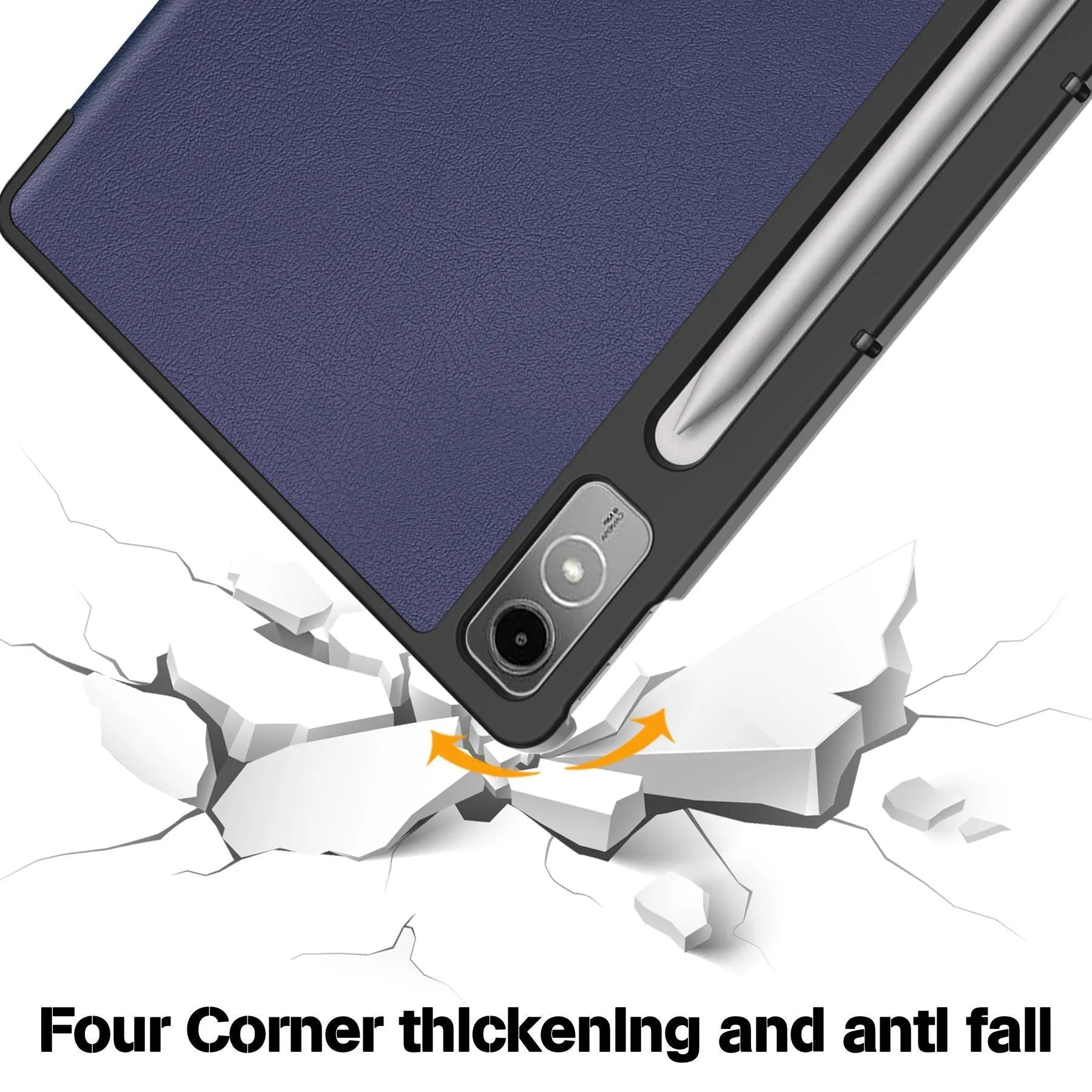 Lenovo Tab P12 tablet protective case with a magnetic folding stand in a selection of colour and graphic design options.