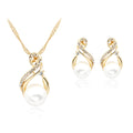 Necklace and earring set with alloy and plastic beads, approximately 45cm necklace, Japanese Korean style evening jewellery
