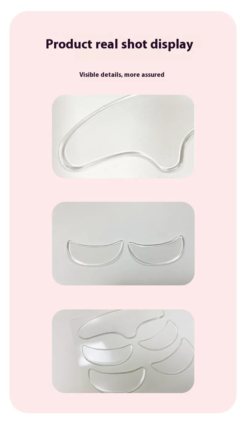 Silicone anti-wrinkle face stickers 5-piece set for facial smoothing