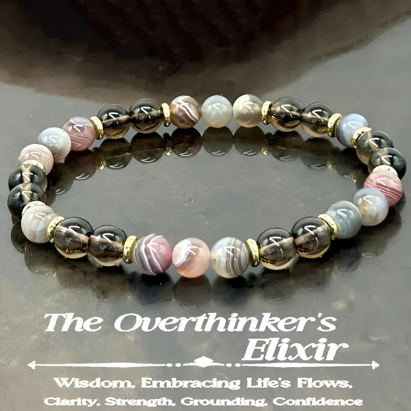 Multi-element tigereye crystal red tiger stone obsidian gold accessories bracelet unisex geometric natural stone gift