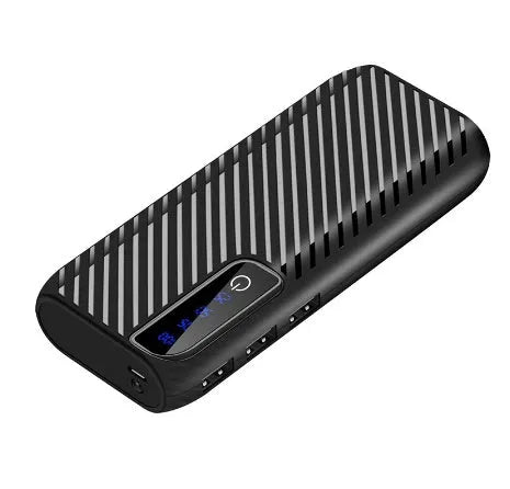 20000mAh portable mini power bank in black showing compact dimensions